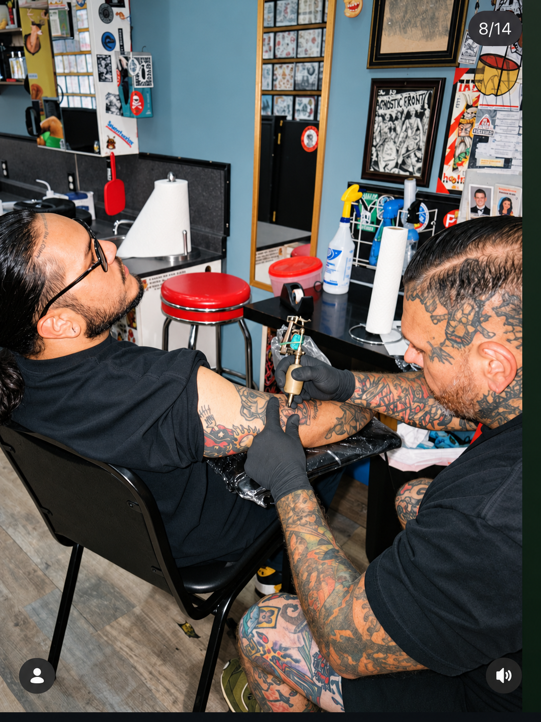 Inside Hard Times Tattoo studio