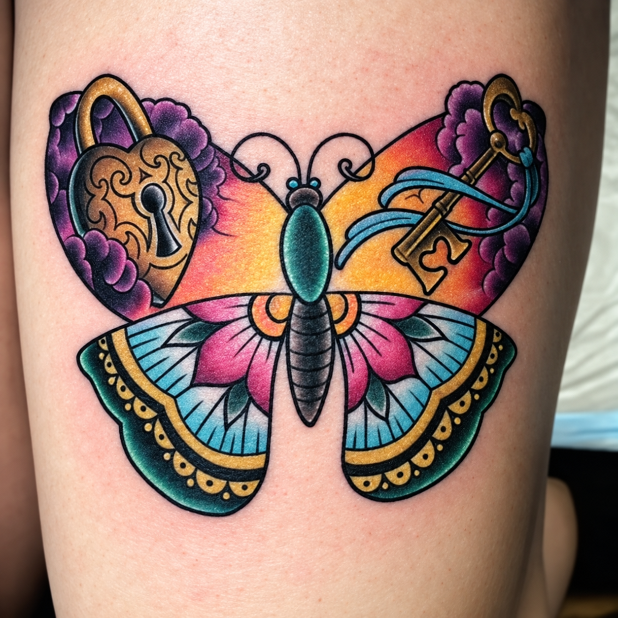 Neo-Traditional Color by Hard Times Tattoo